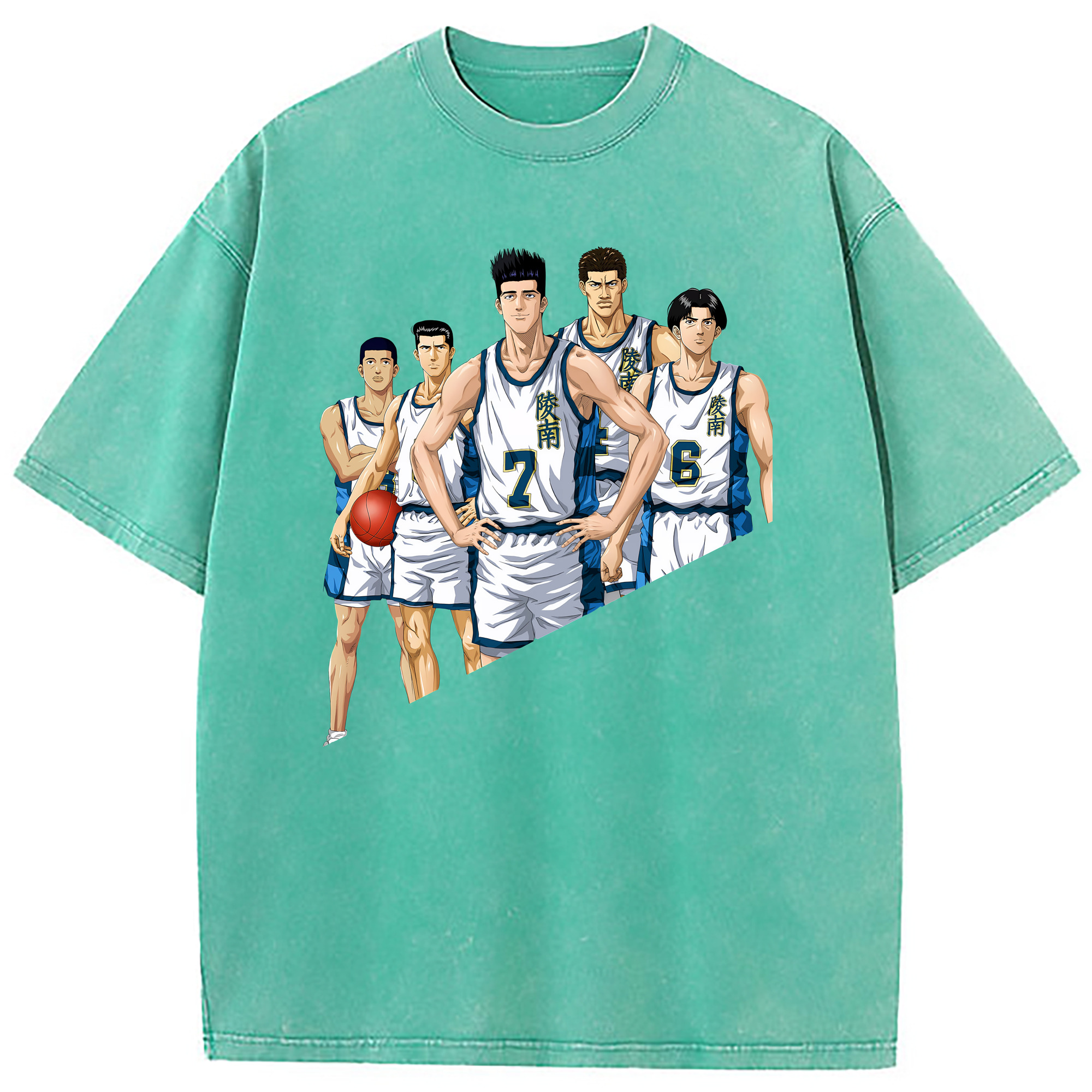 （画像用） SLAM DUNK／スラムダンク 綿100% ヴィンテージ風 半袖Tシャツ（フロントプリント）